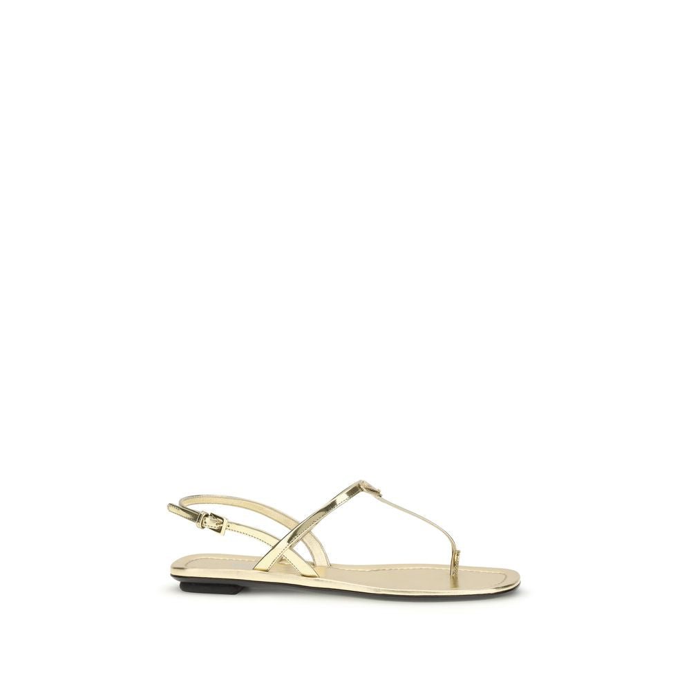 Silver Calf Leather Bos Taurus Flat Sandals - TIZZIL