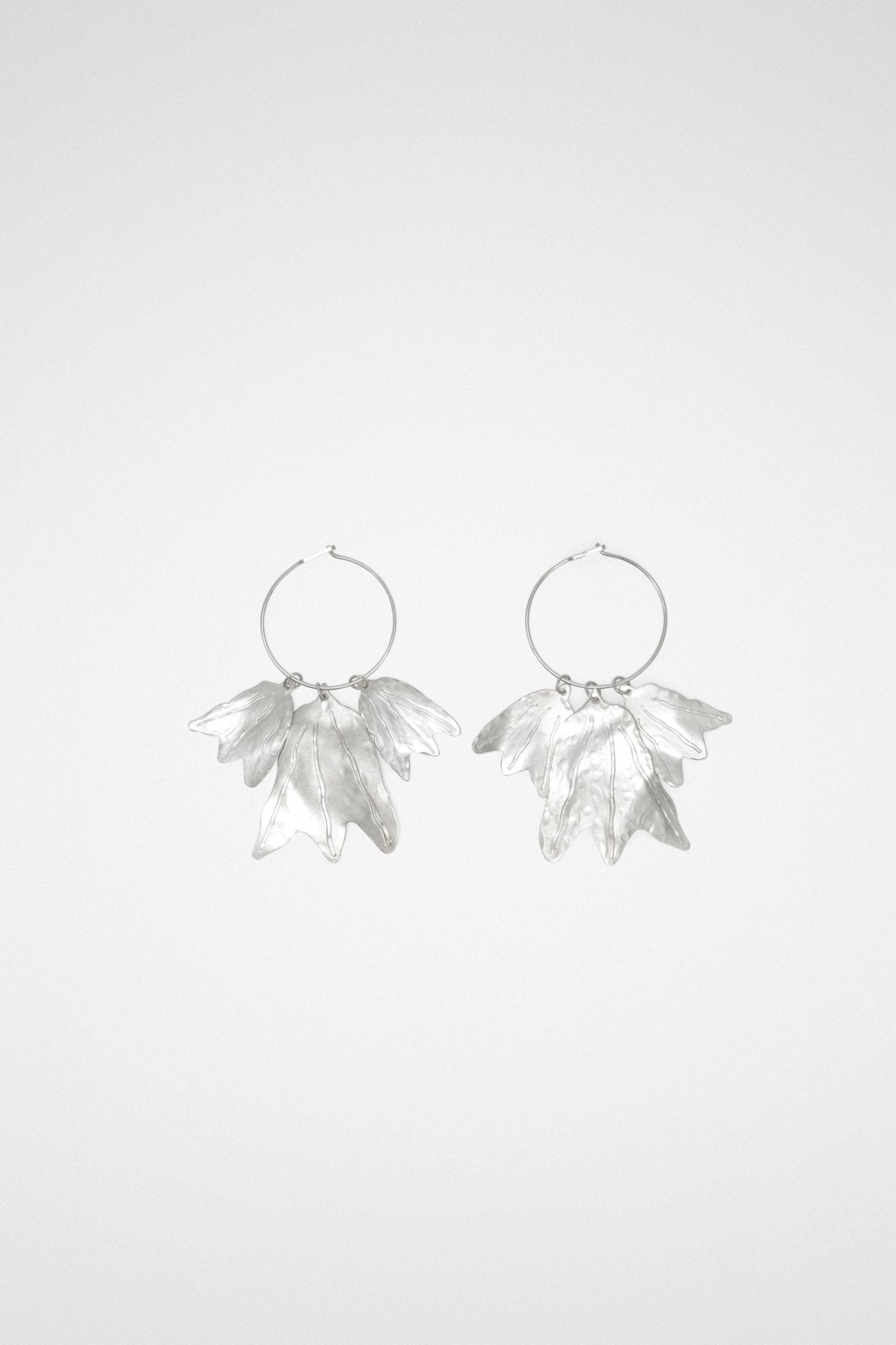 Silver Fibres Earrings - TIZZIL