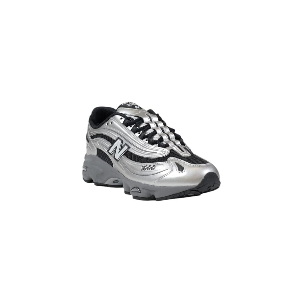 Silver Synthetic Athletic Sneakers - TIZZIL