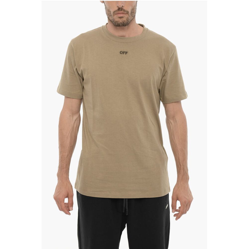 Slim Fit Crew - neck T-Shirt with Embroidered Logo - TIZZIL