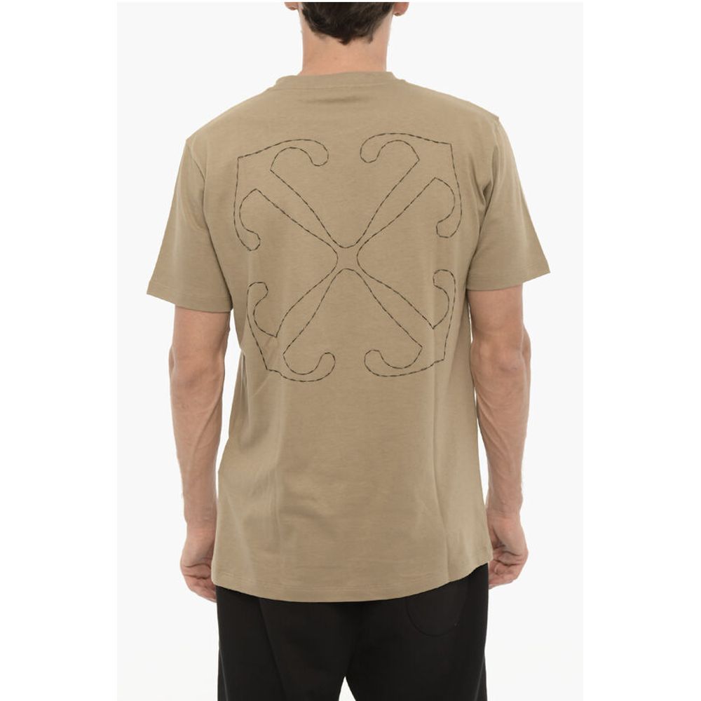 Slim Fit Crew - neck T-Shirt with Embroidered Logo - TIZZIL