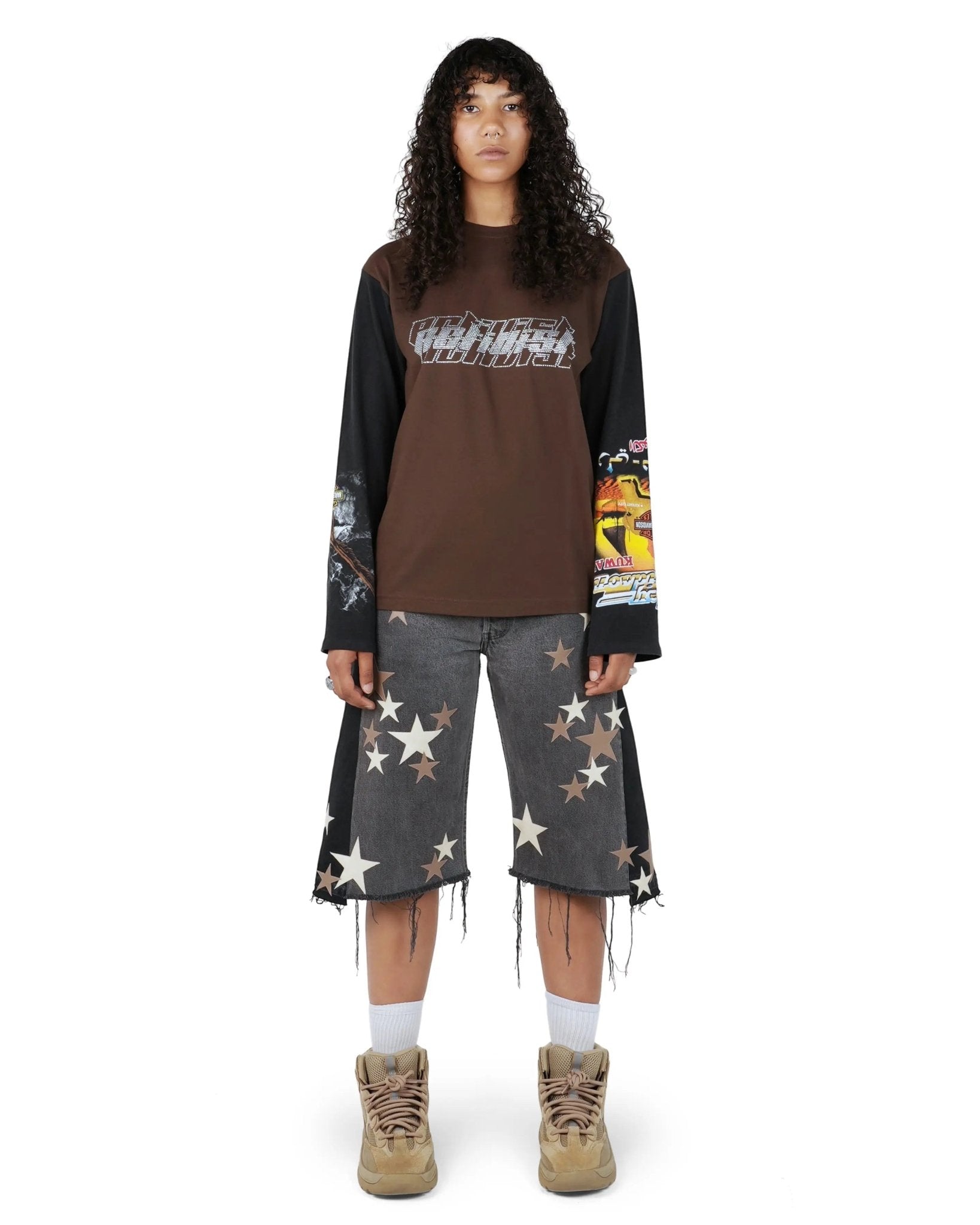 STAR DENIM SHORTS - TIZZIL