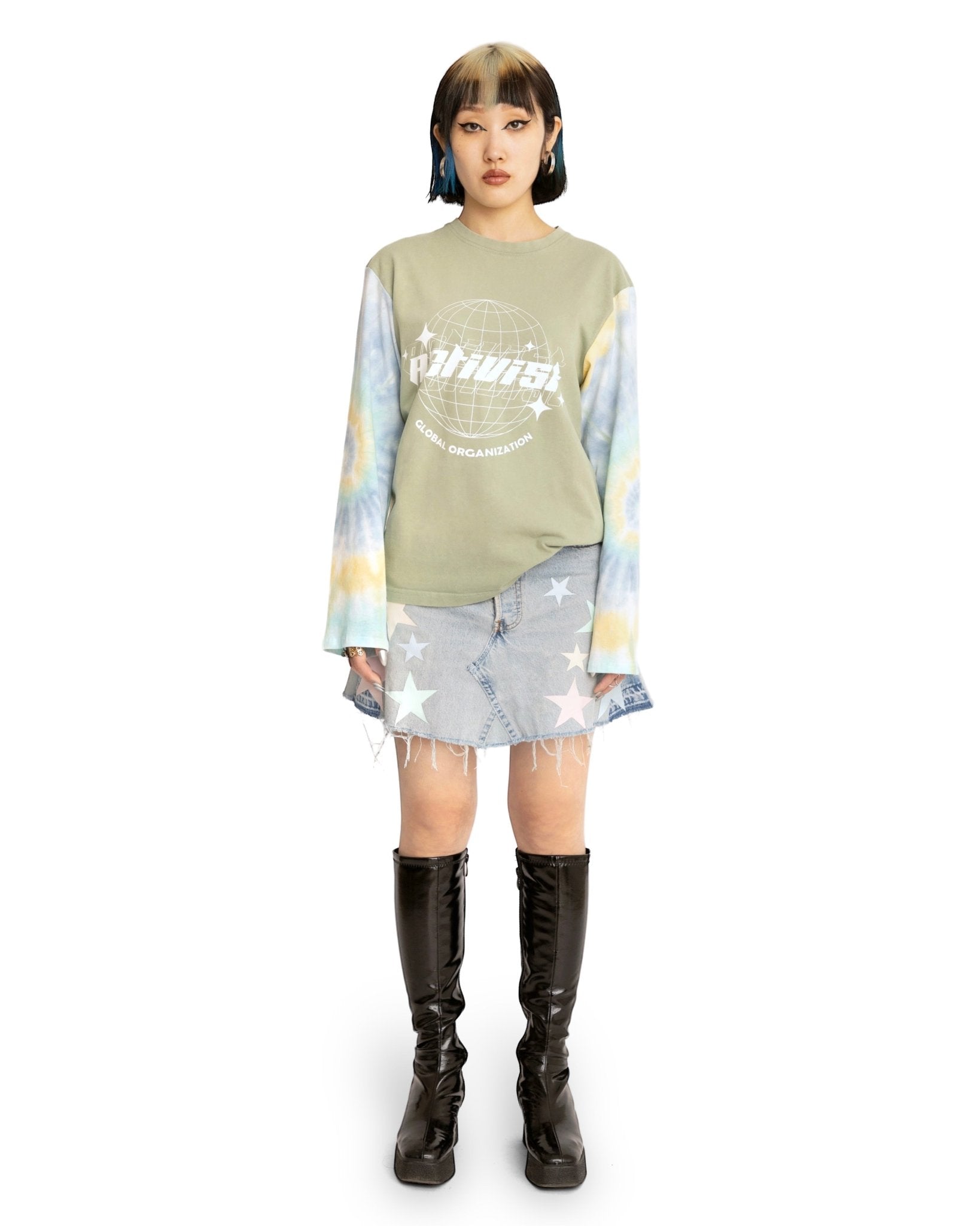 Star Denim Skirt - TIZZIL