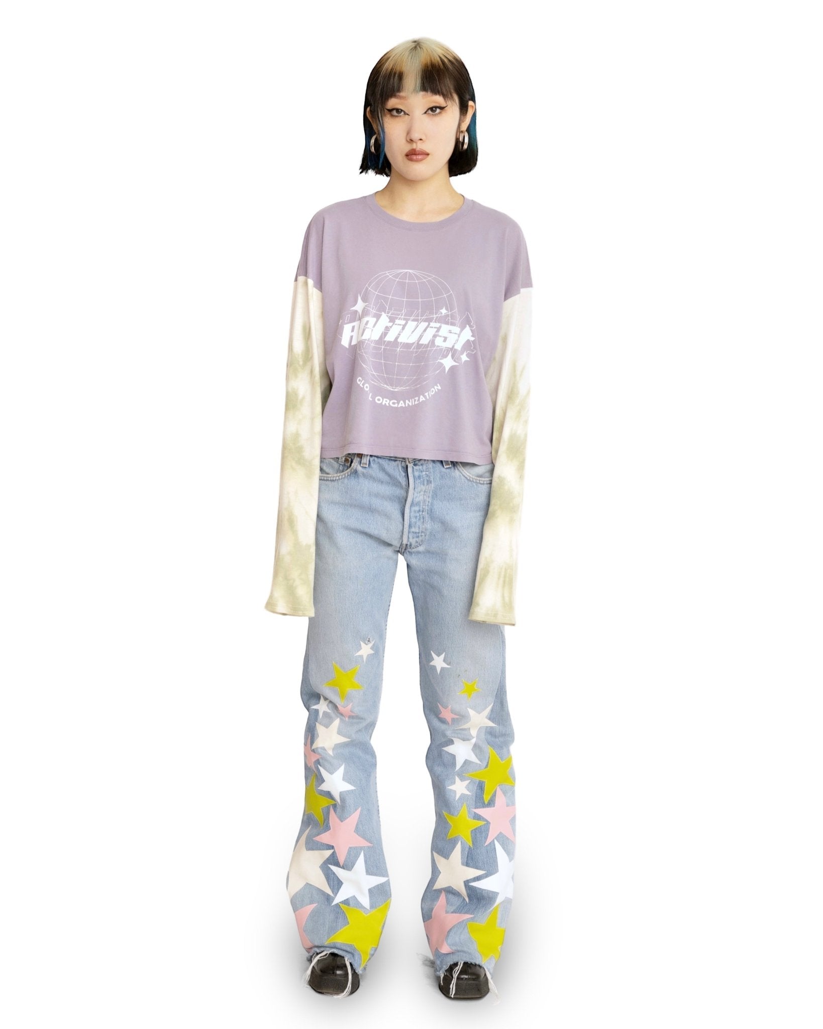 STAR SHOWER DENIM PANTS - TIZZIL