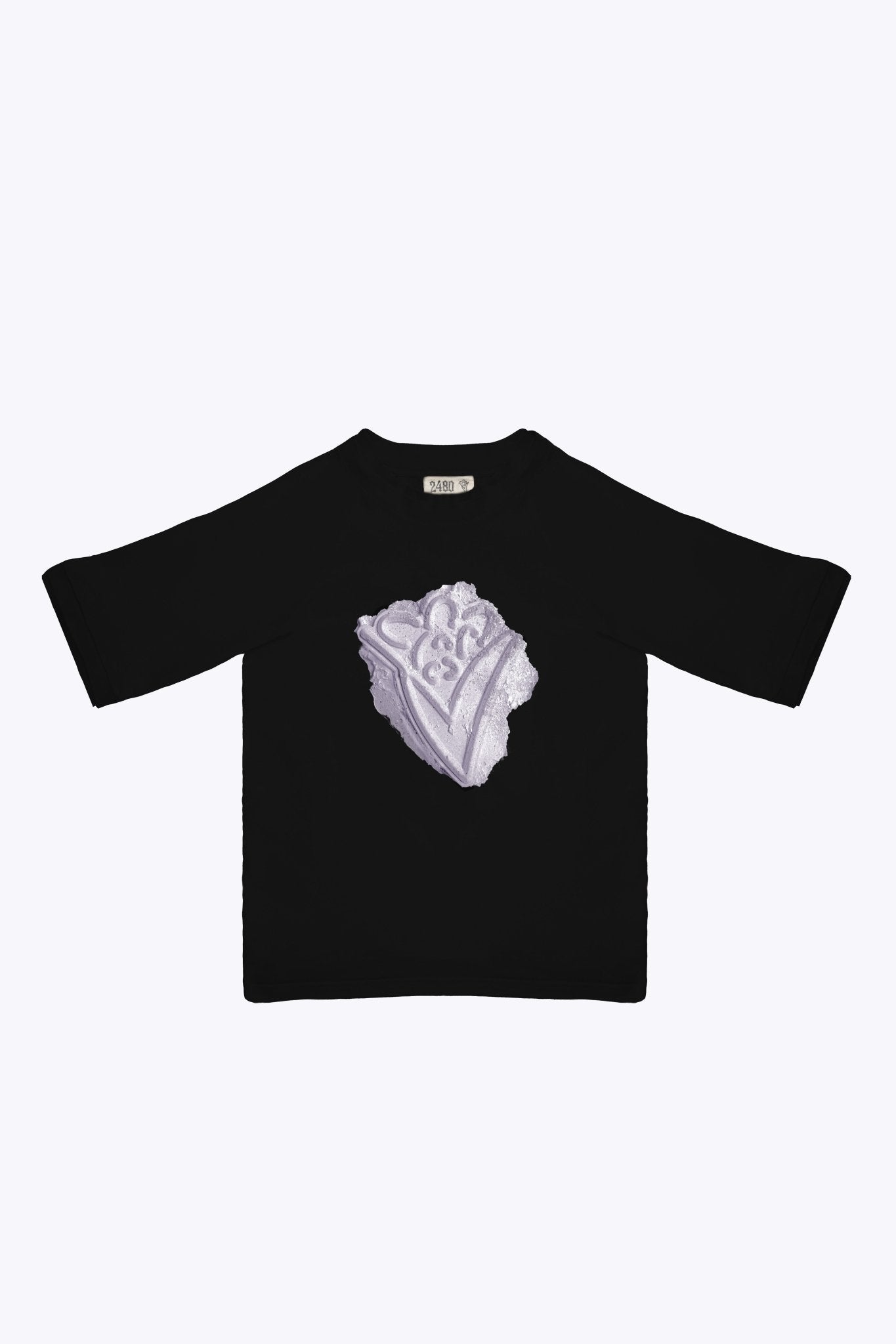 T-shirt crop Béton - TIZZIL