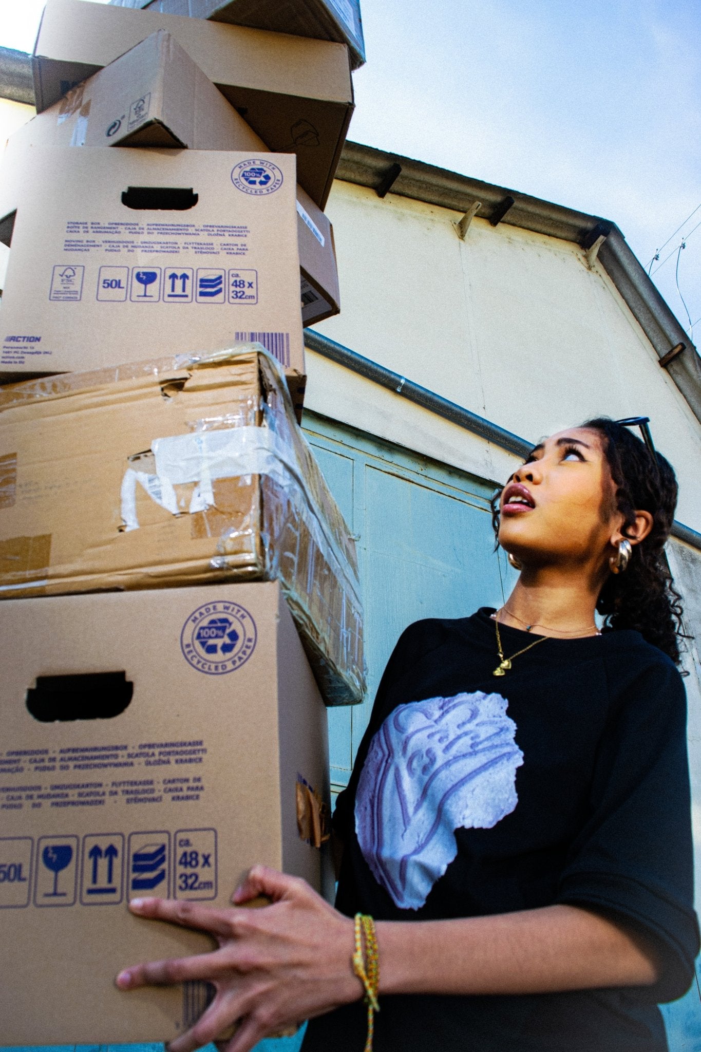 T-shirt crop Béton - TIZZIL