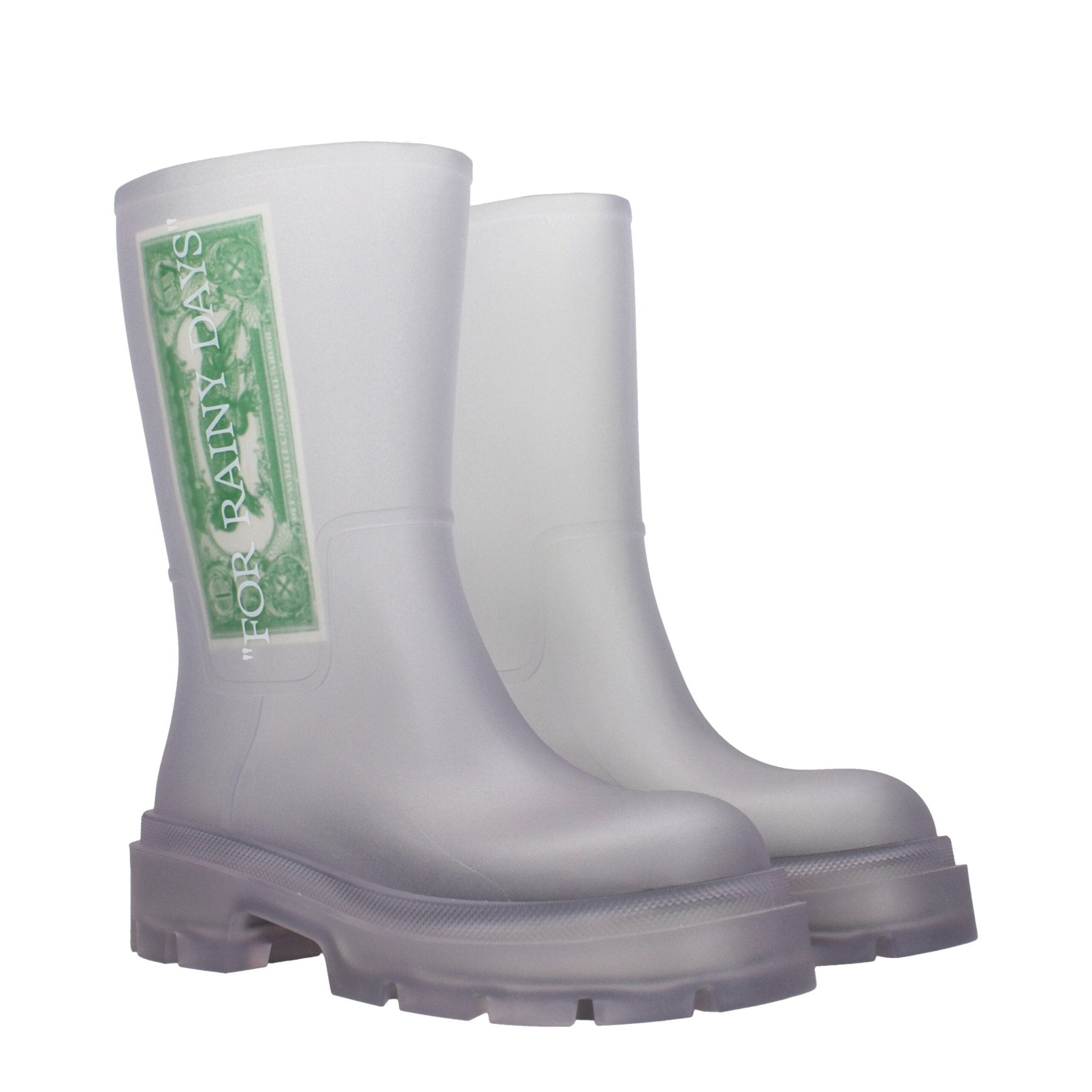 Transparent Pvc Ankle Boots - TIZZIL