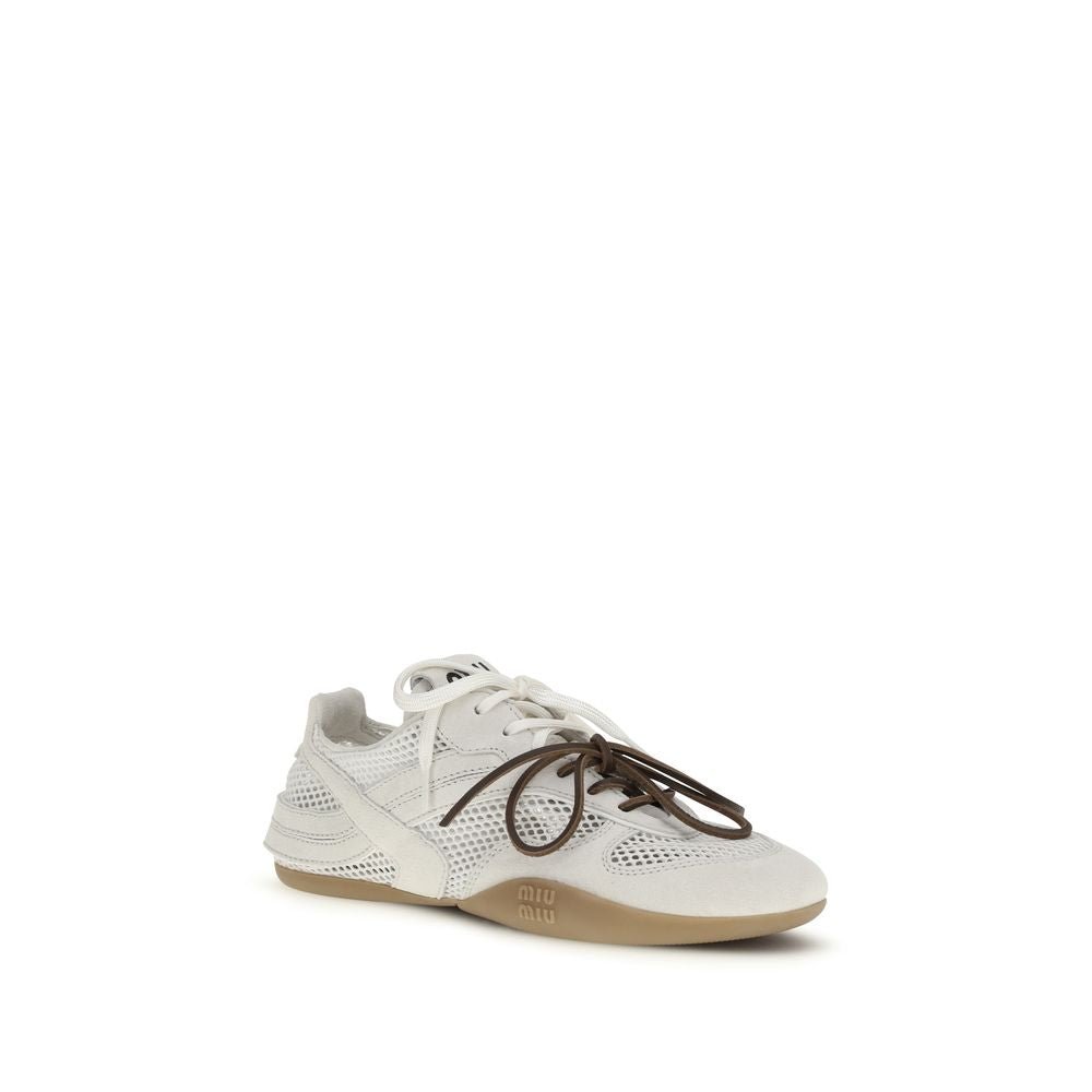 White Calf Leather Bos Taurus Athletic Sneakers - TIZZIL