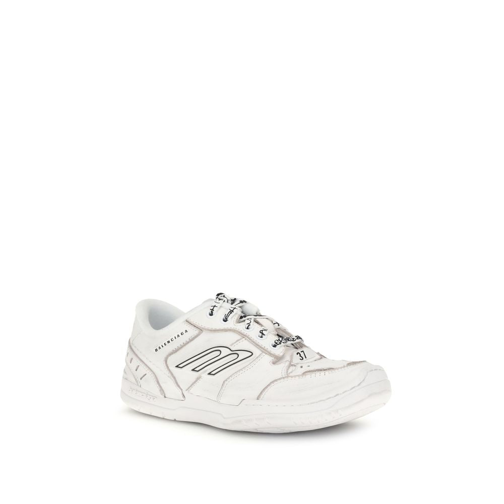 White Calf Leather Bos Taurus Athletic Sneakers - TIZZIL
