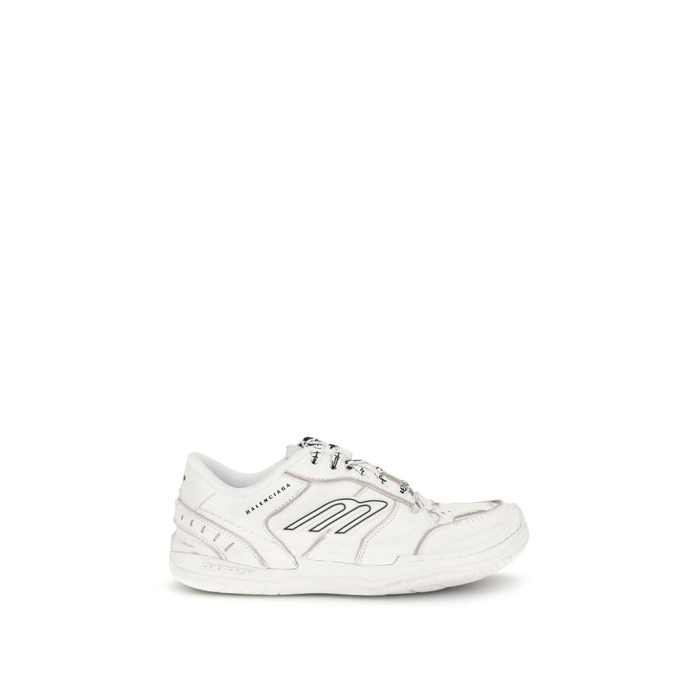 White Calf Leather Bos Taurus Athletic Sneakers - TIZZIL