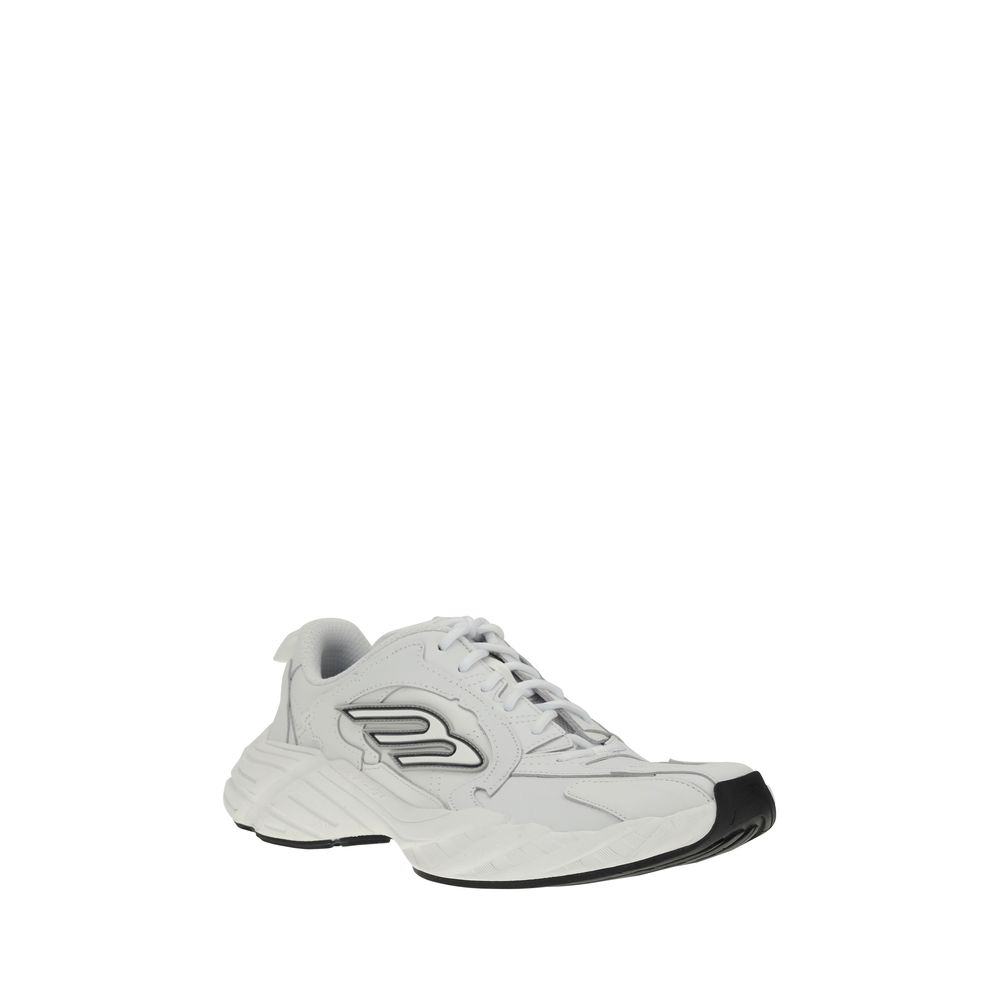 White Calf Leather Bos Taurus Athletic Sneakers - TIZZIL