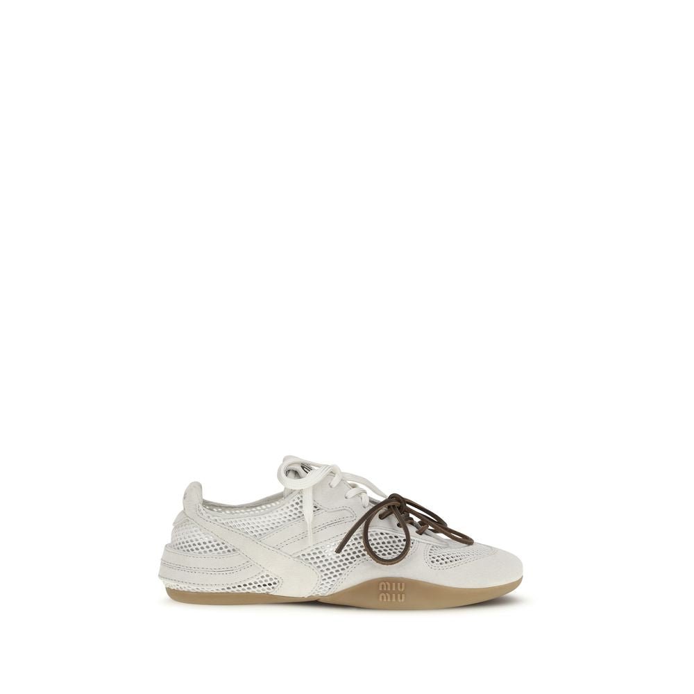 White Calf Leather Bos Taurus Athletic Sneakers - TIZZIL