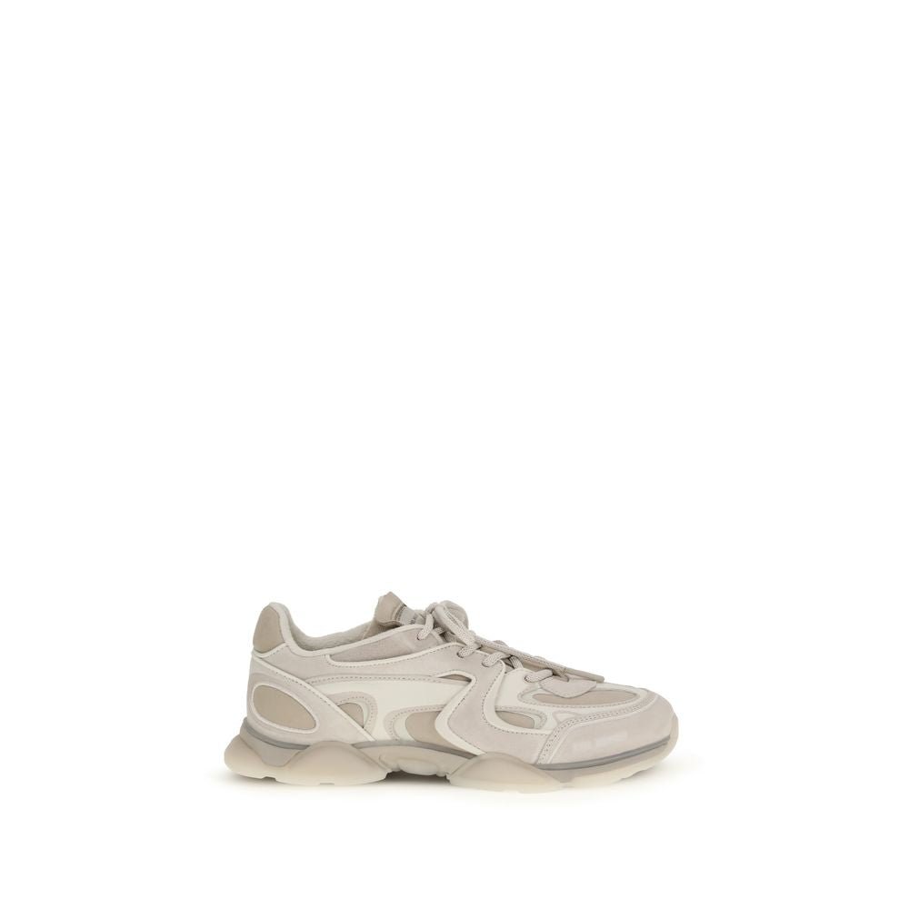 White Calf Leather Bos Taurus Chunky Sneakers - TIZZIL