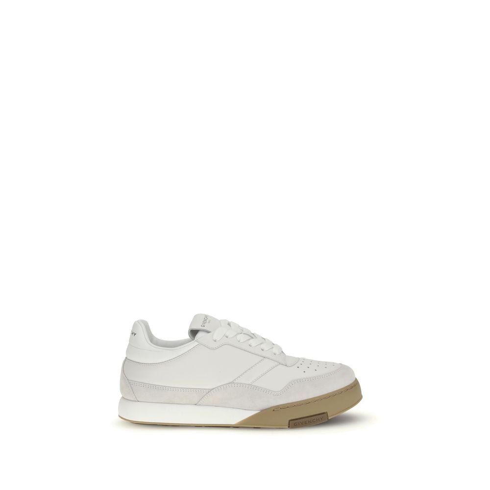 White Calf Leather Bos Taurus Chunky Sneakers - TIZZIL