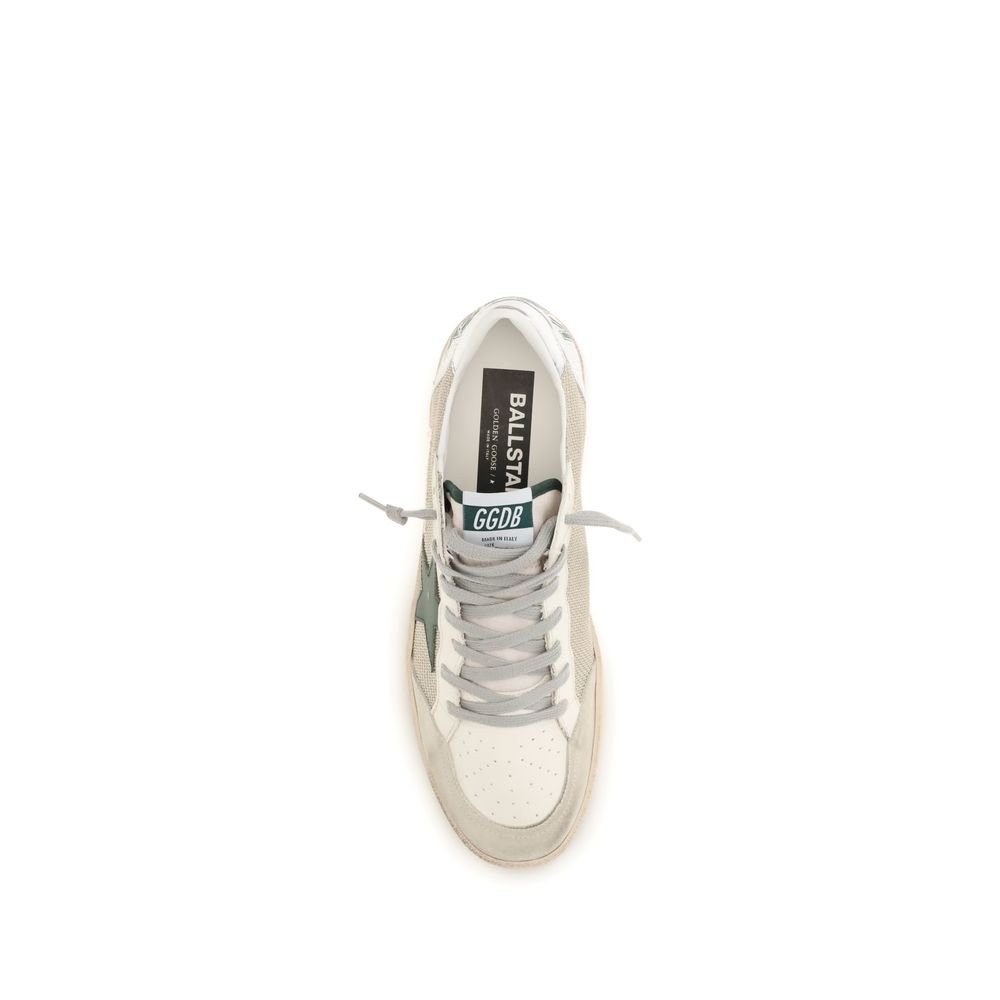 White Calf Leather Bos Taurus Low Top Sneakers - TIZZIL