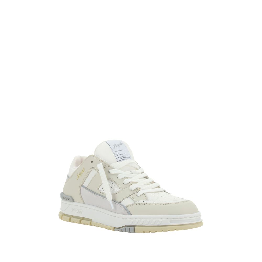 White Calf Leather Bos Taurus Low Top Sneakers - TIZZIL