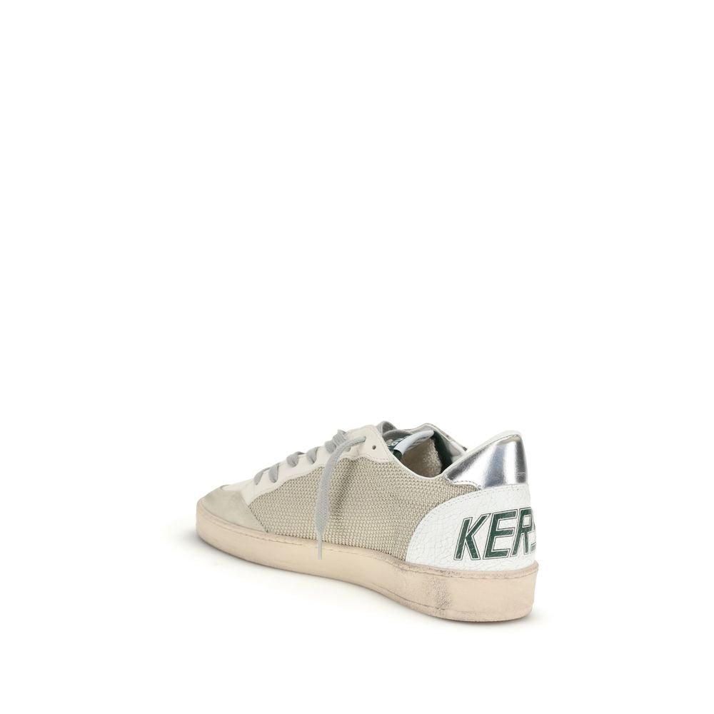 White Calf Leather Bos Taurus Low Top Sneakers - TIZZIL