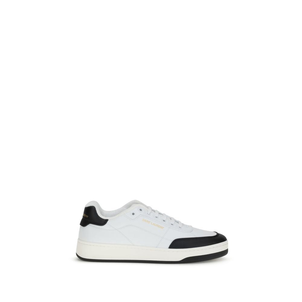 White Calf Leather Bos Taurus Low Top Sneakers - TIZZIL