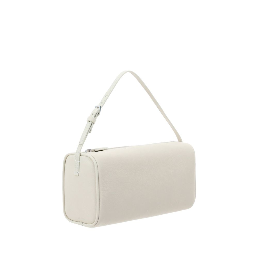 White Calf Leather Bos Taurus Shoulder Bag - TIZZIL