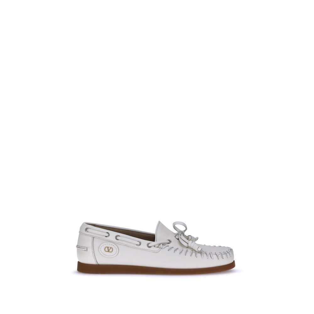 White Calf Leather Bos Taurus Slip - On Loafers - TIZZIL