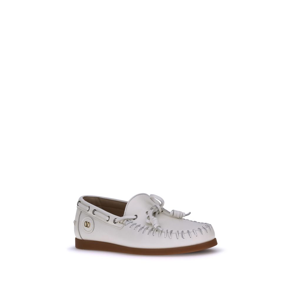 White Calf Leather Bos Taurus Slip - On Loafers - TIZZIL