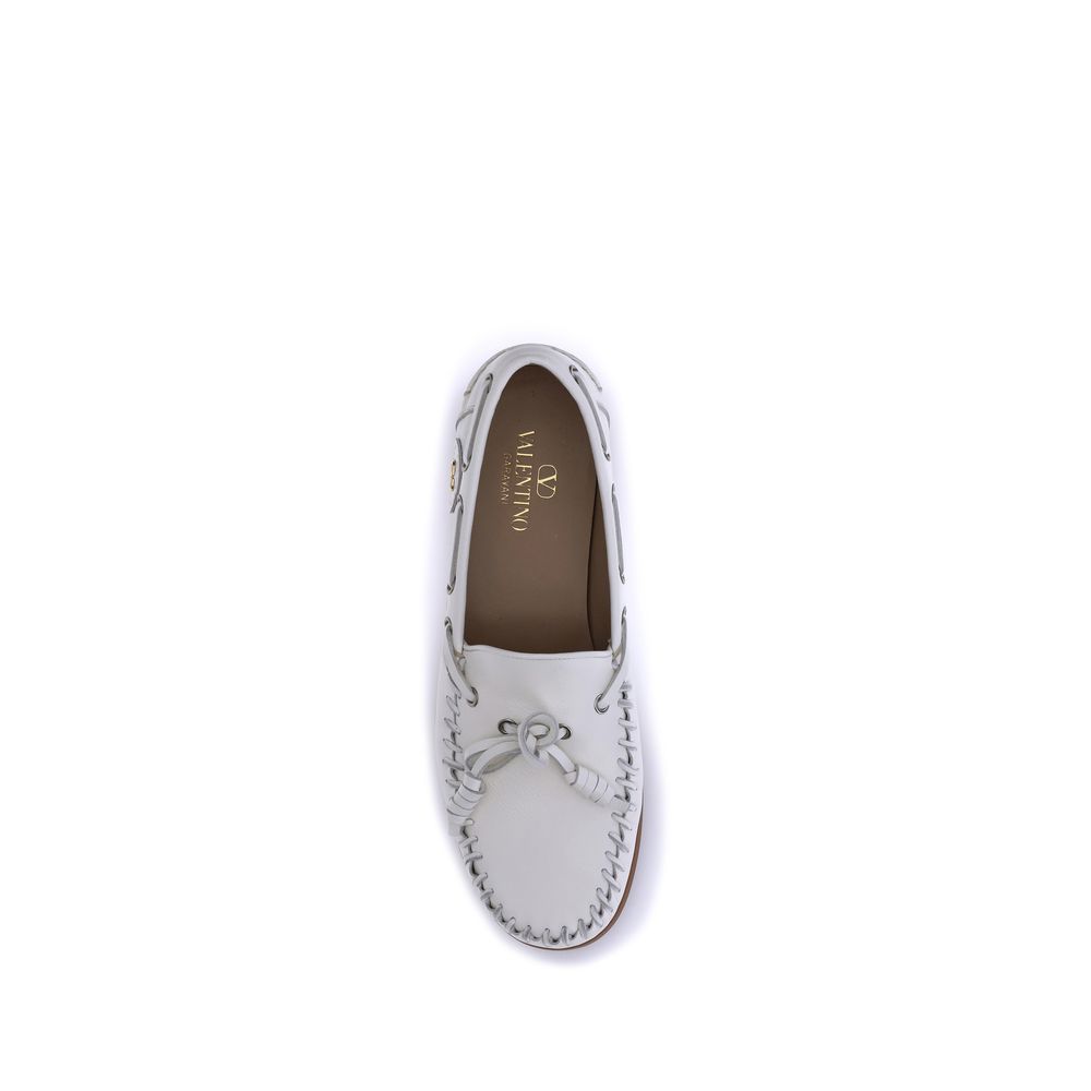 White Calf Leather Bos Taurus Slip - On Loafers - TIZZIL