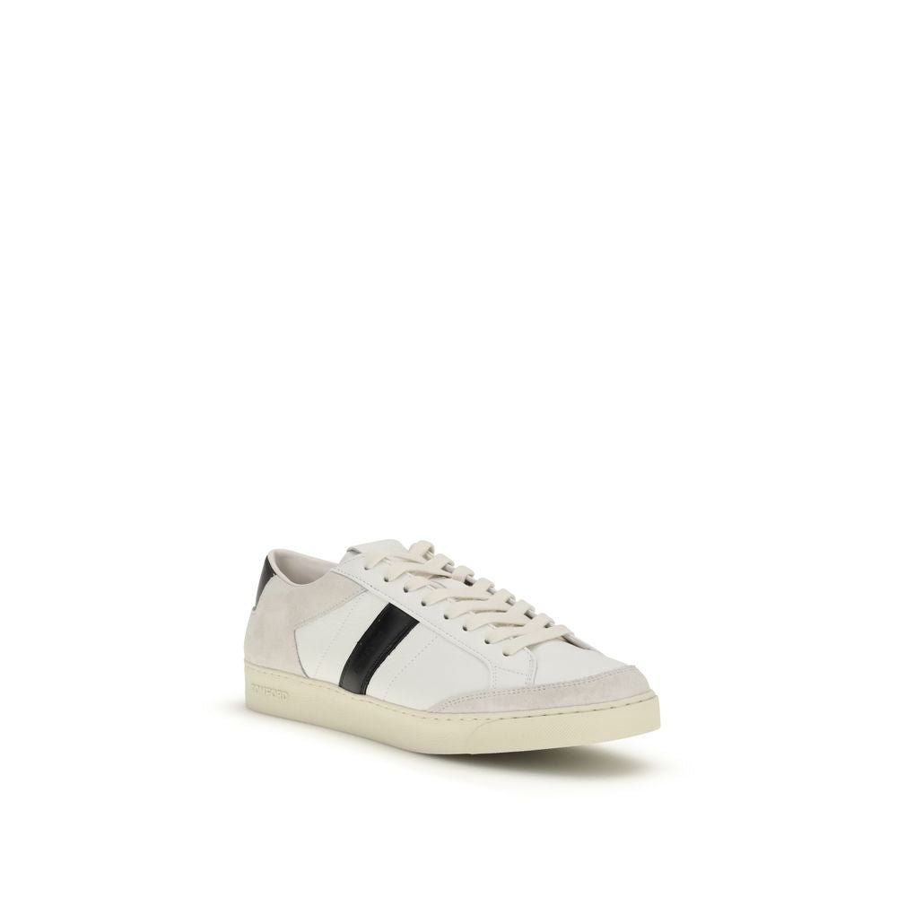 White Calf Leather Bos Taurus Sneakers - TIZZIL