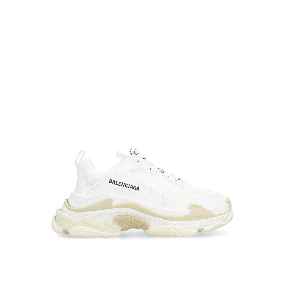 White Calfskin Chunky Sneakers - TIZZIL
