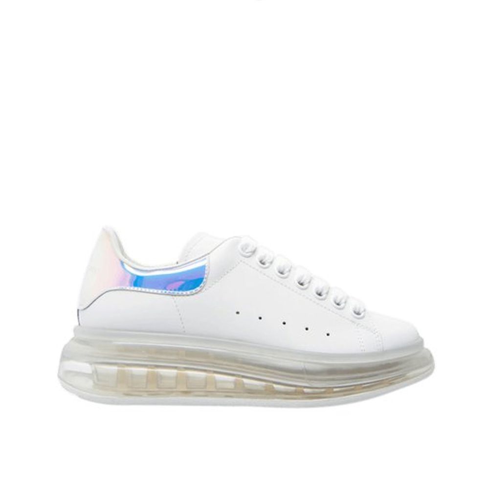 White Calfskin Chunky Sneakers - TIZZIL