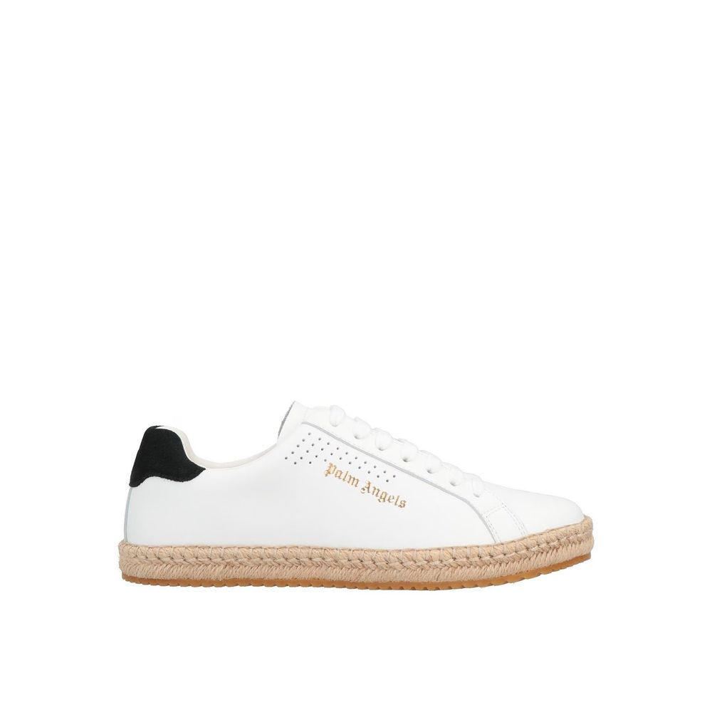 White Calfskin Low Top Sneakers - TIZZIL