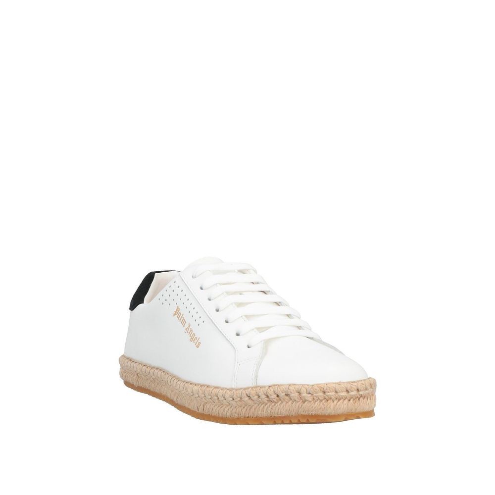 White Calfskin Low Top Sneakers - TIZZIL