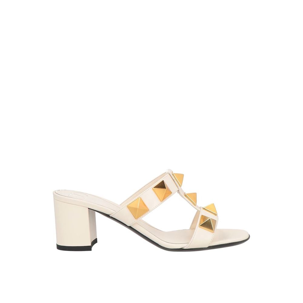 White Calfskin Platform Sandals - TIZZIL