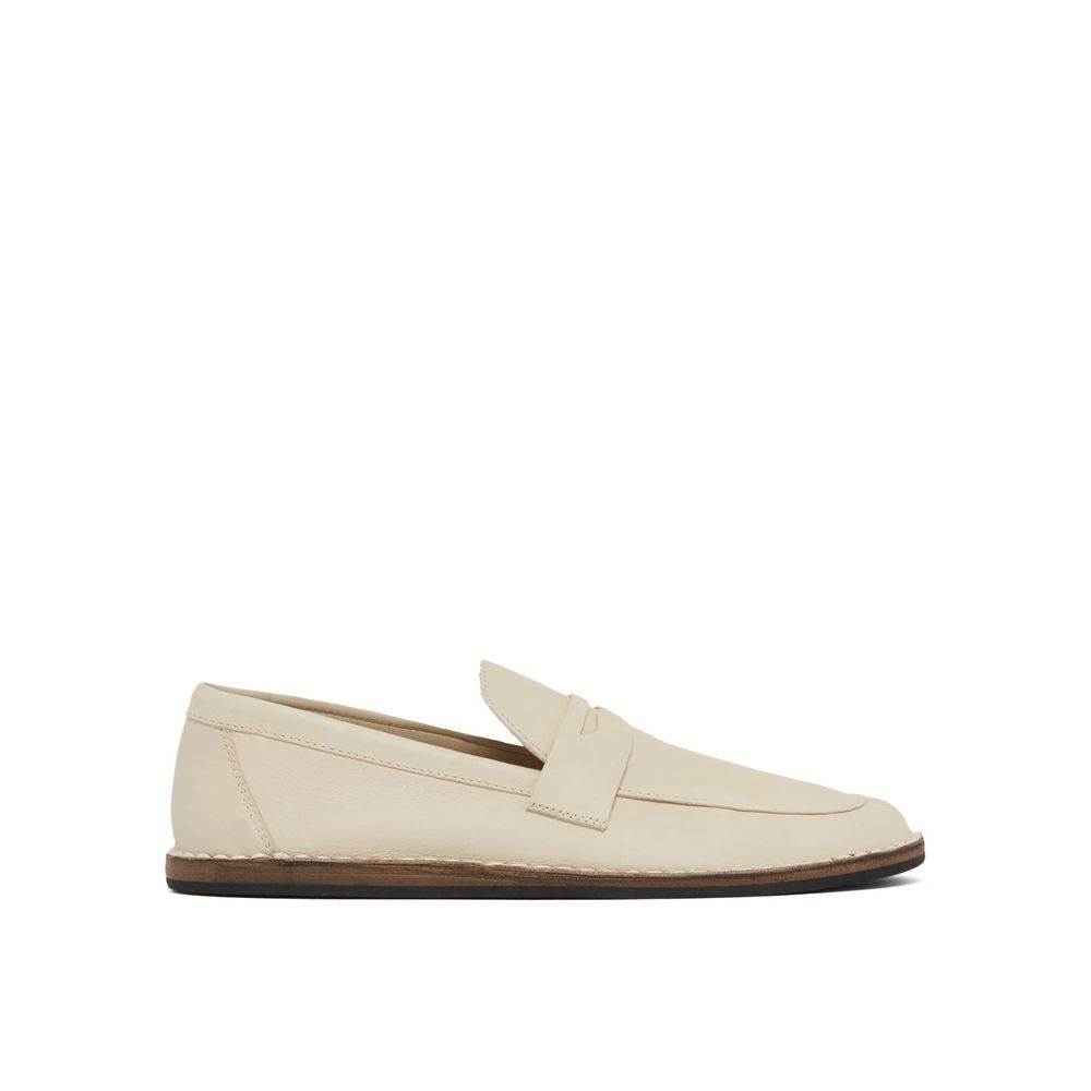 White Calfskin Slip - On Loafers - TIZZIL