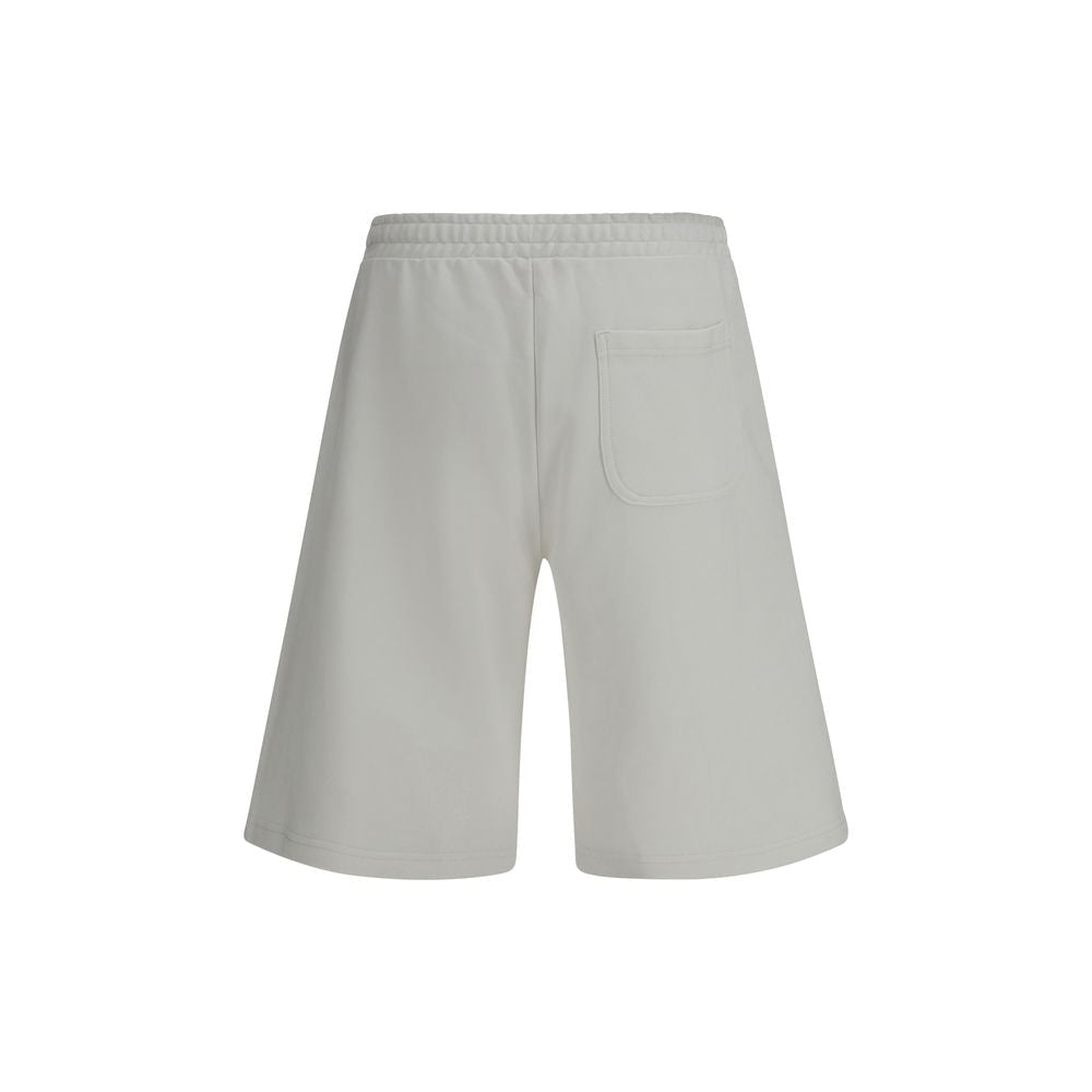 White Cotton Bermuda Shorts - TIZZIL