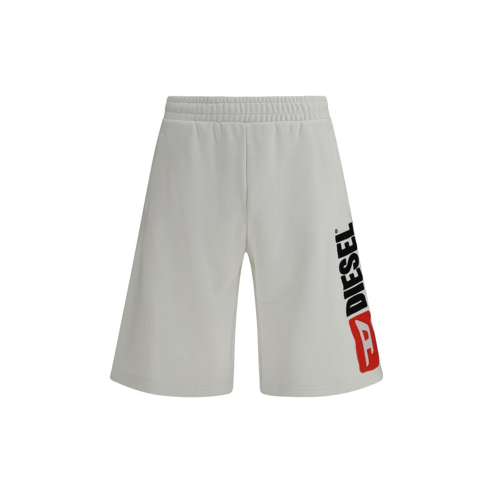 White Cotton Bermuda Shorts - TIZZIL
