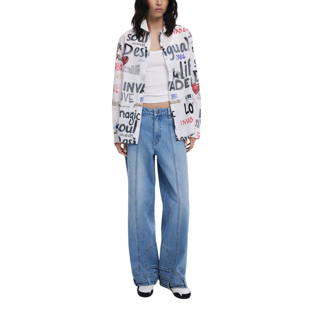 White Cotton Blouse - TIZZIL