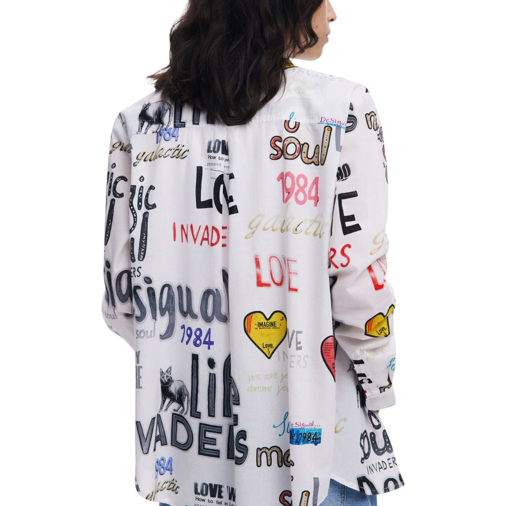 White Cotton Blouse - TIZZIL