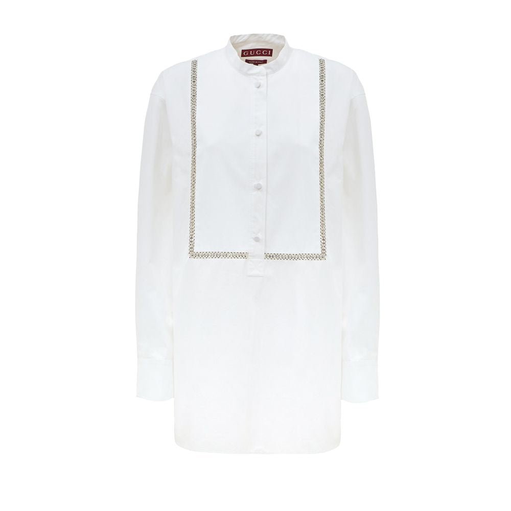 White Cotton Blouse - TIZZIL