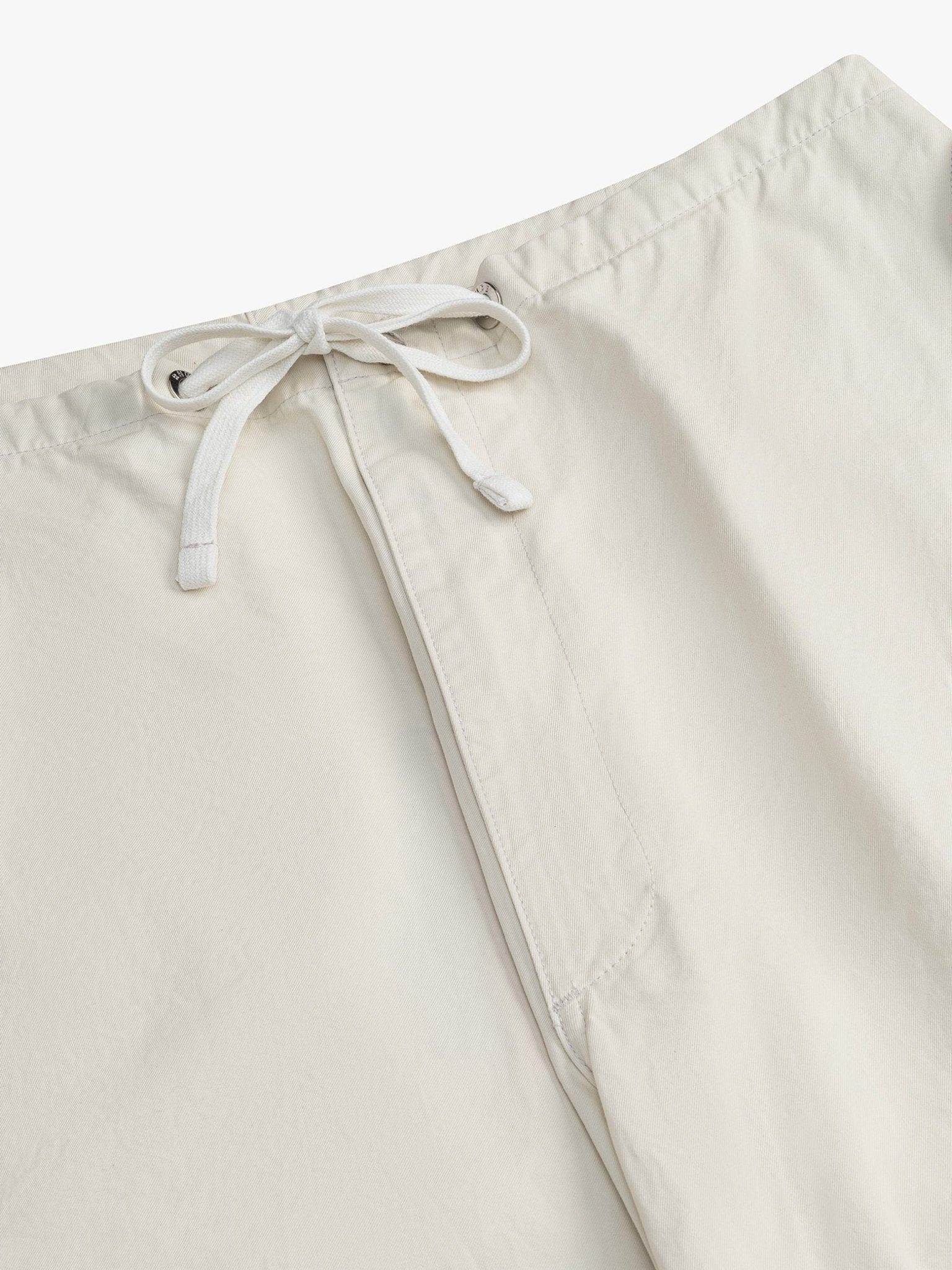 White Cotton Cargo Pants - TIZZIL