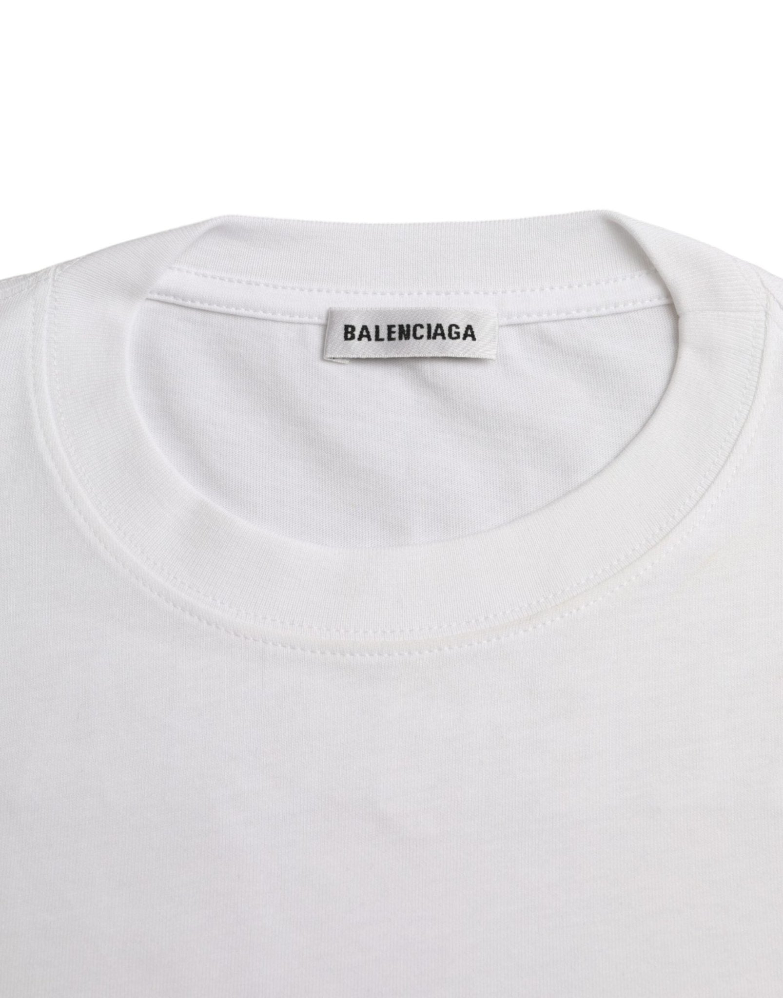 White Cotton Crew Neck Short Sleeves T-shirt - TIZZIL