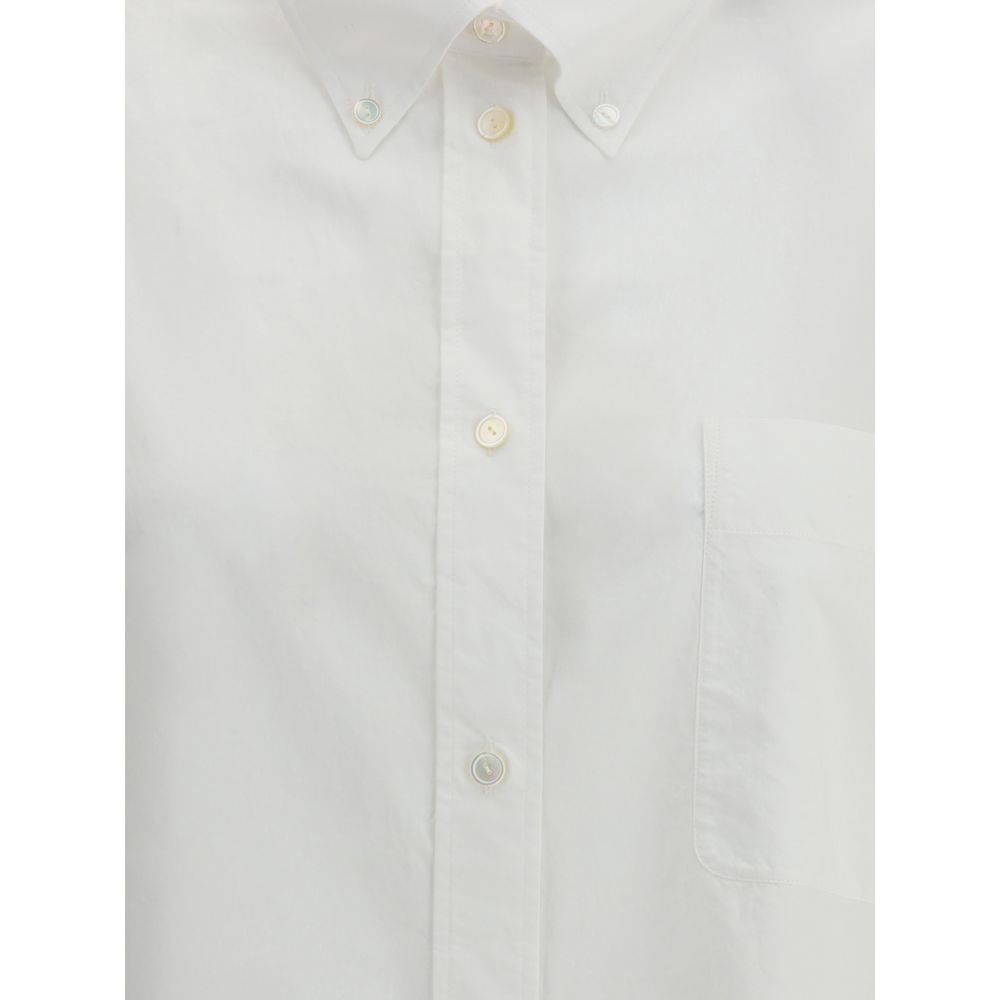 White Cotton Dress Shirt - TIZZIL