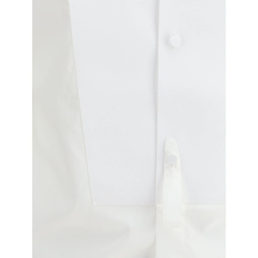 White Cotton Dress Shirt - TIZZIL