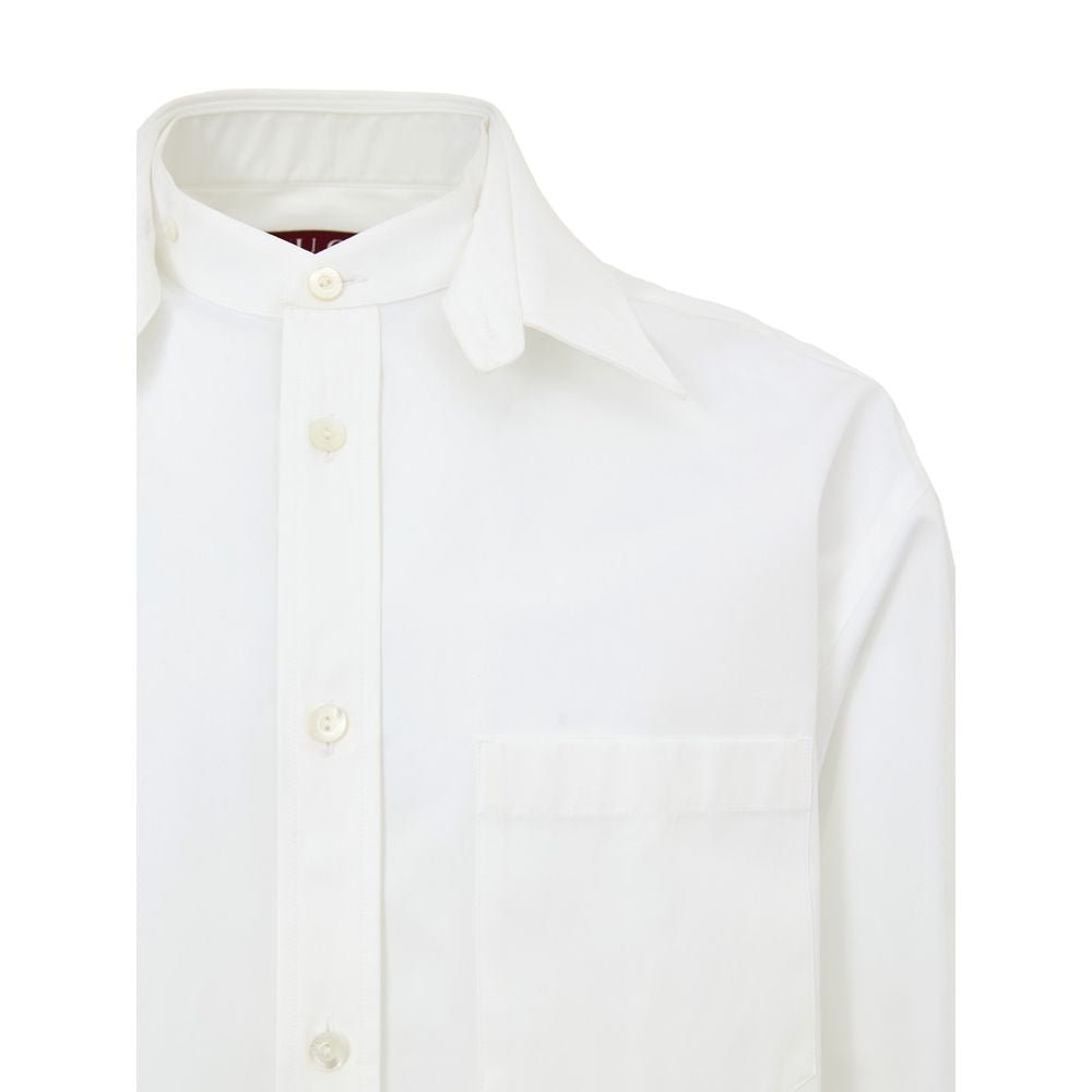 White Cotton Dress Shirt - TIZZIL