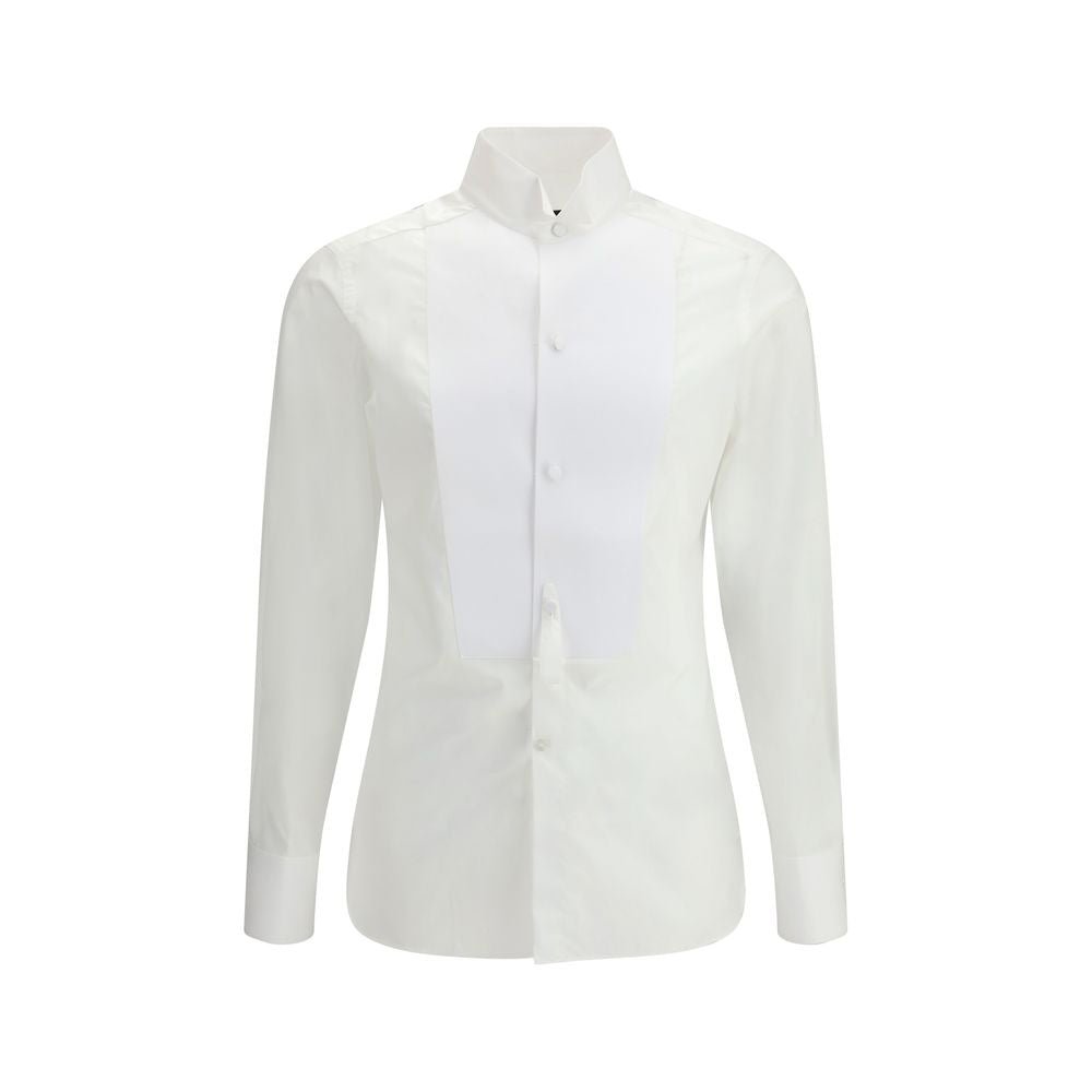 White Cotton Dress Shirt - TIZZIL