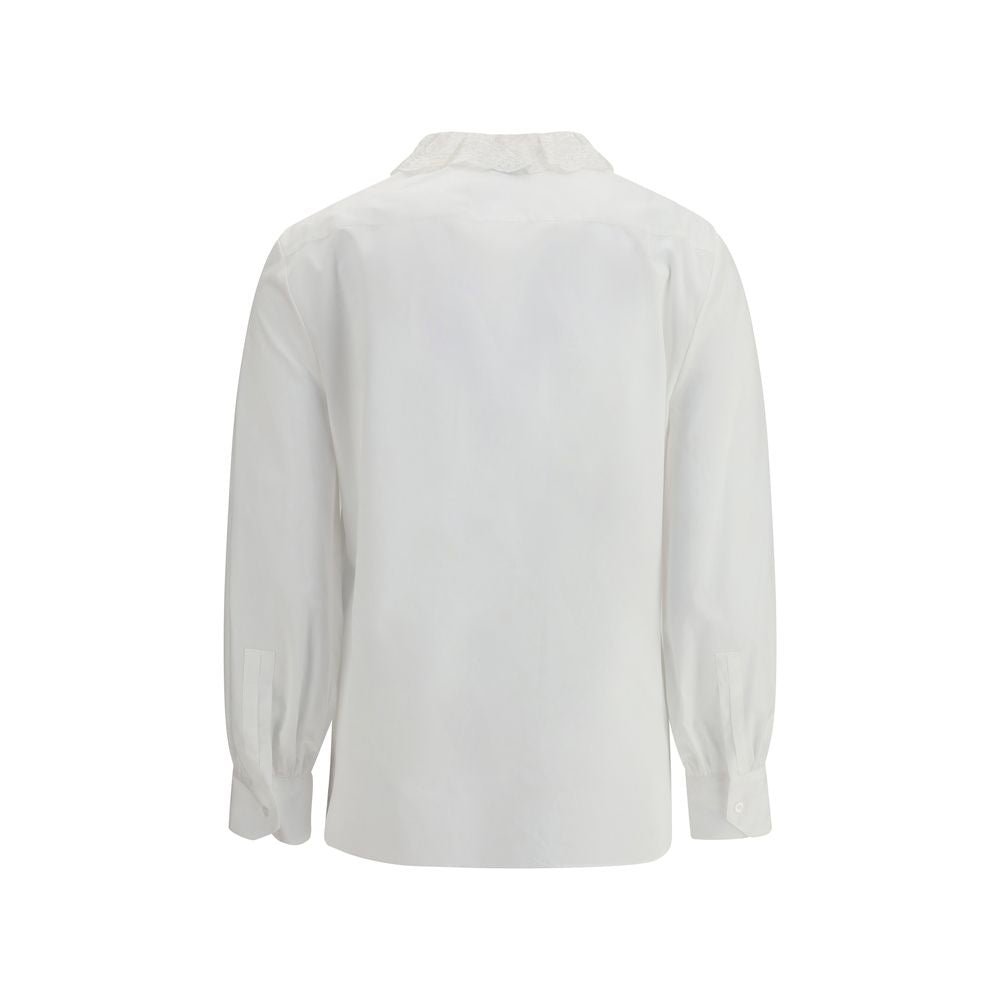White Cotton Dress Shirt - TIZZIL