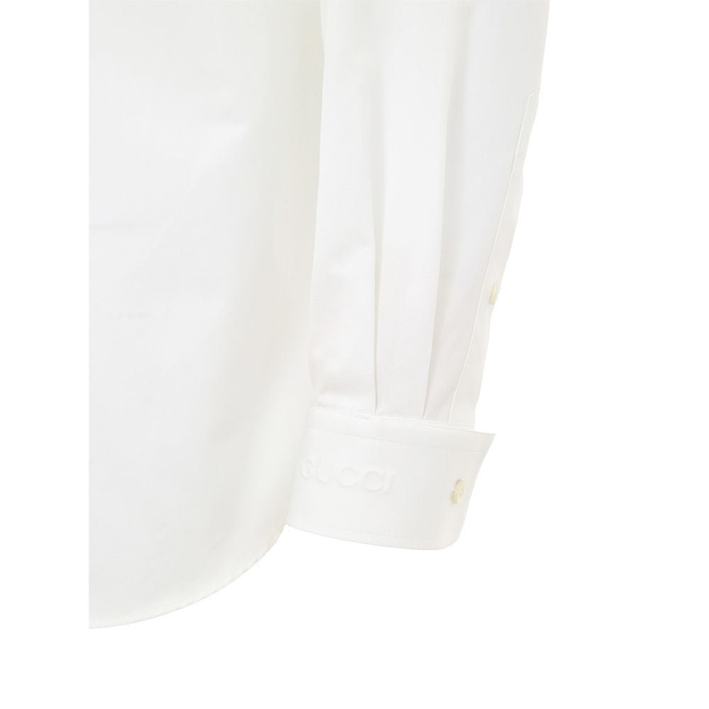 White Cotton Dress Shirt - TIZZIL