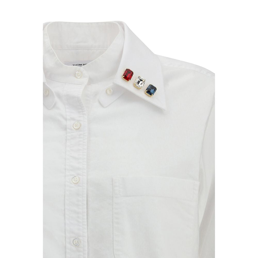 White Cotton Dress Shirt - TIZZIL