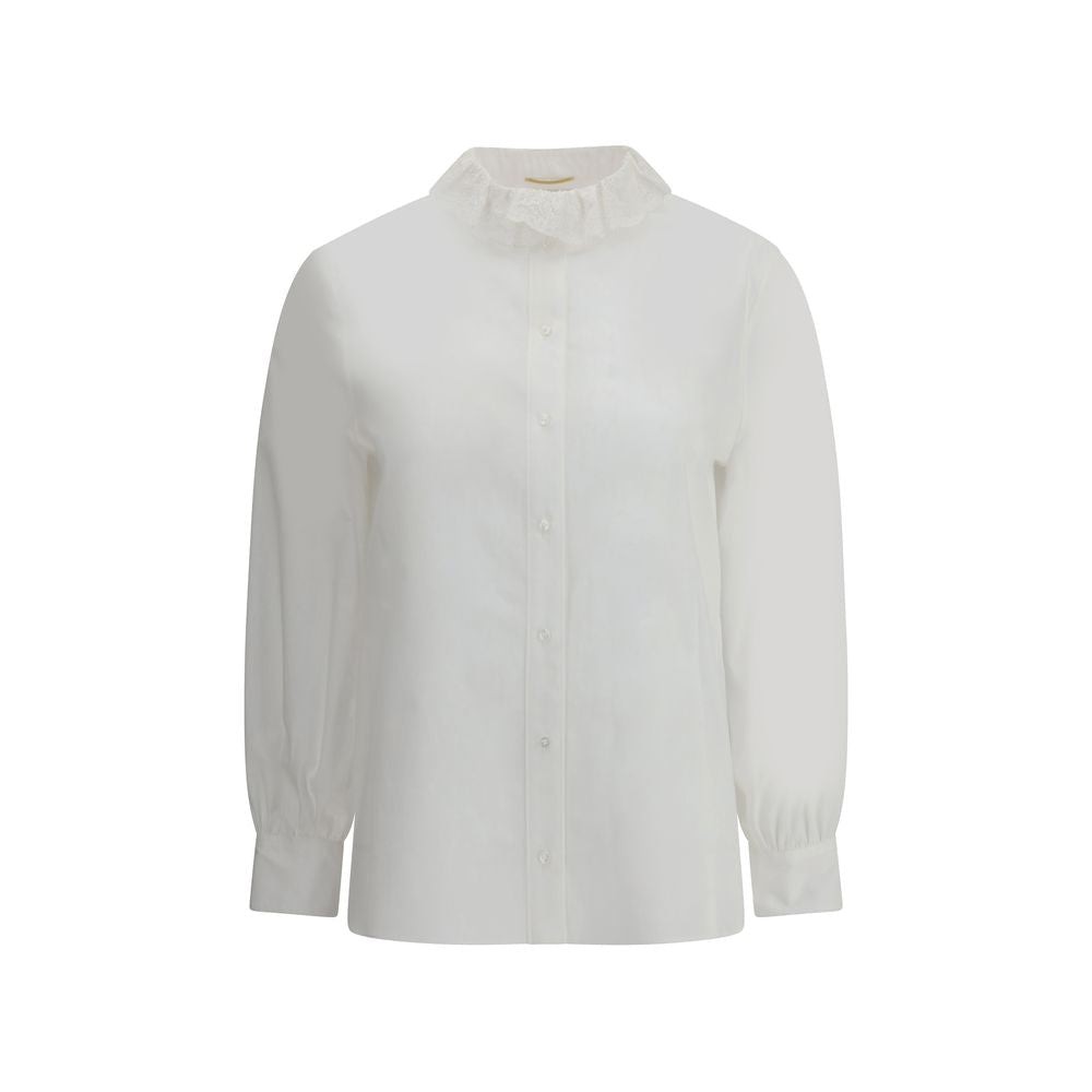 White Cotton Dress Shirt - TIZZIL