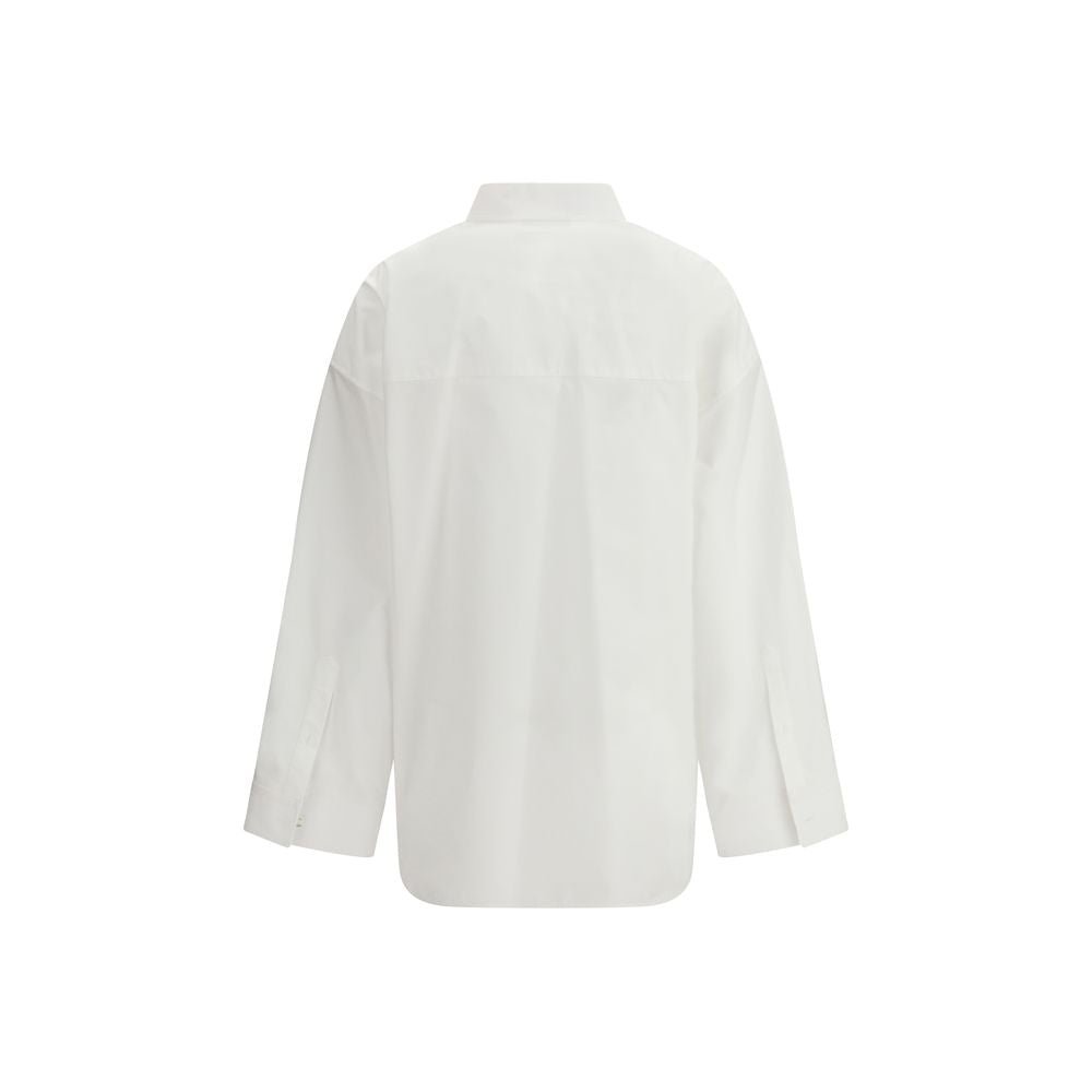 White Cotton Dress Shirt - TIZZIL