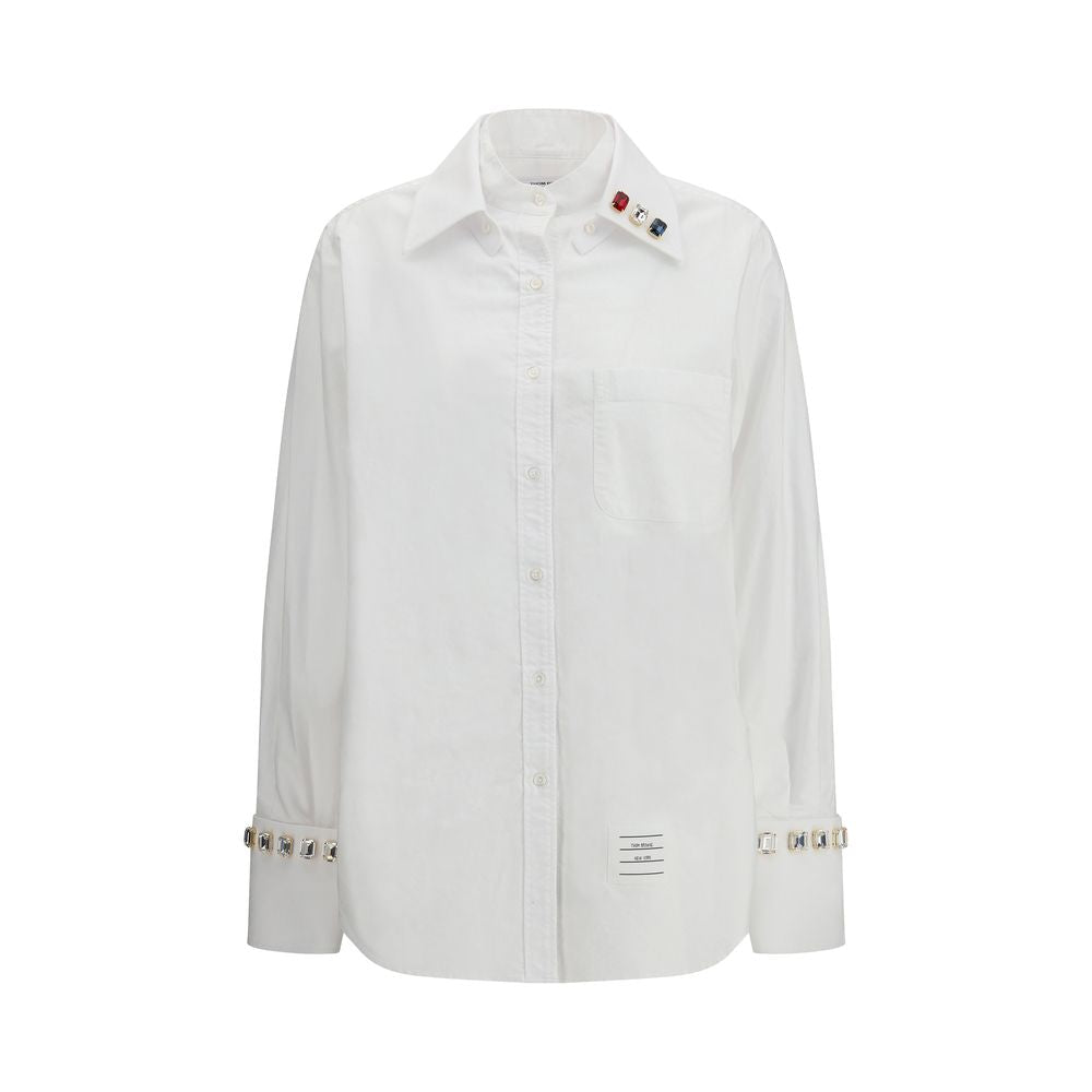 White Cotton Dress Shirt - TIZZIL